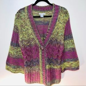 Alberto Makali cardigan green purple size XL